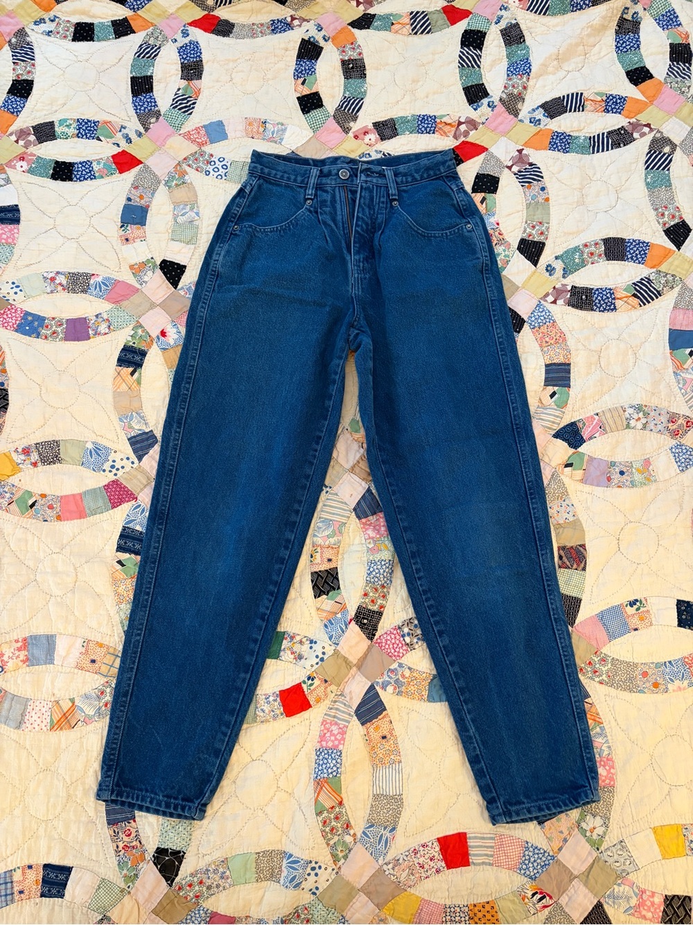 Vintage High-Waist Dark Blue Women’s Jeans
